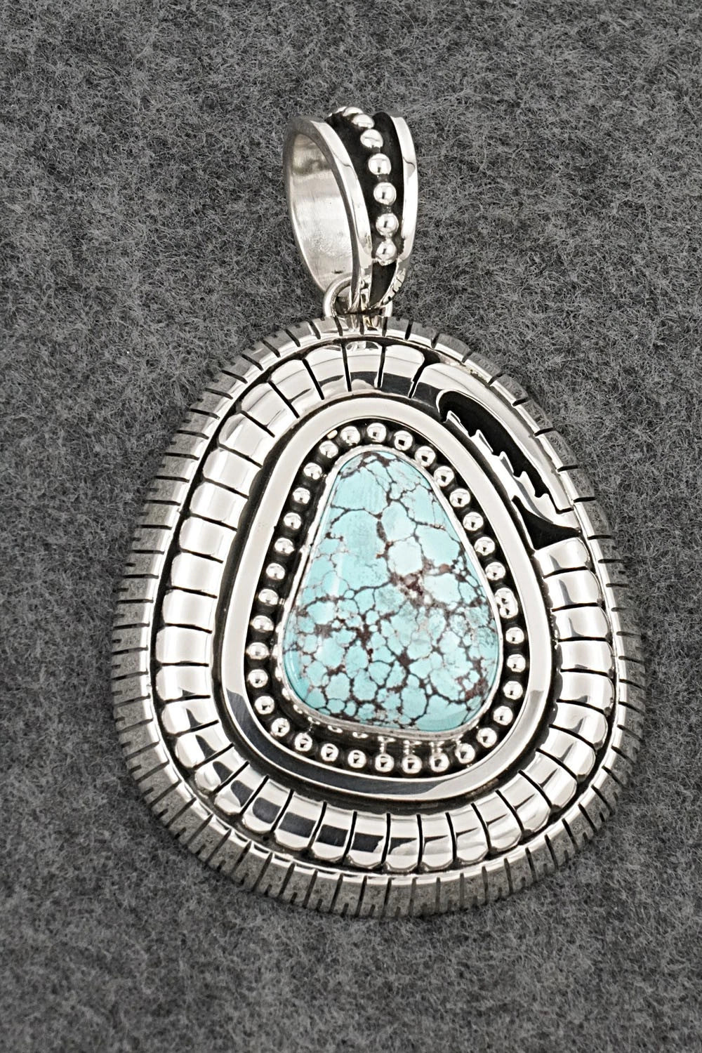 Turquoise and Sterling Silver Pendant - Jonathan Nez