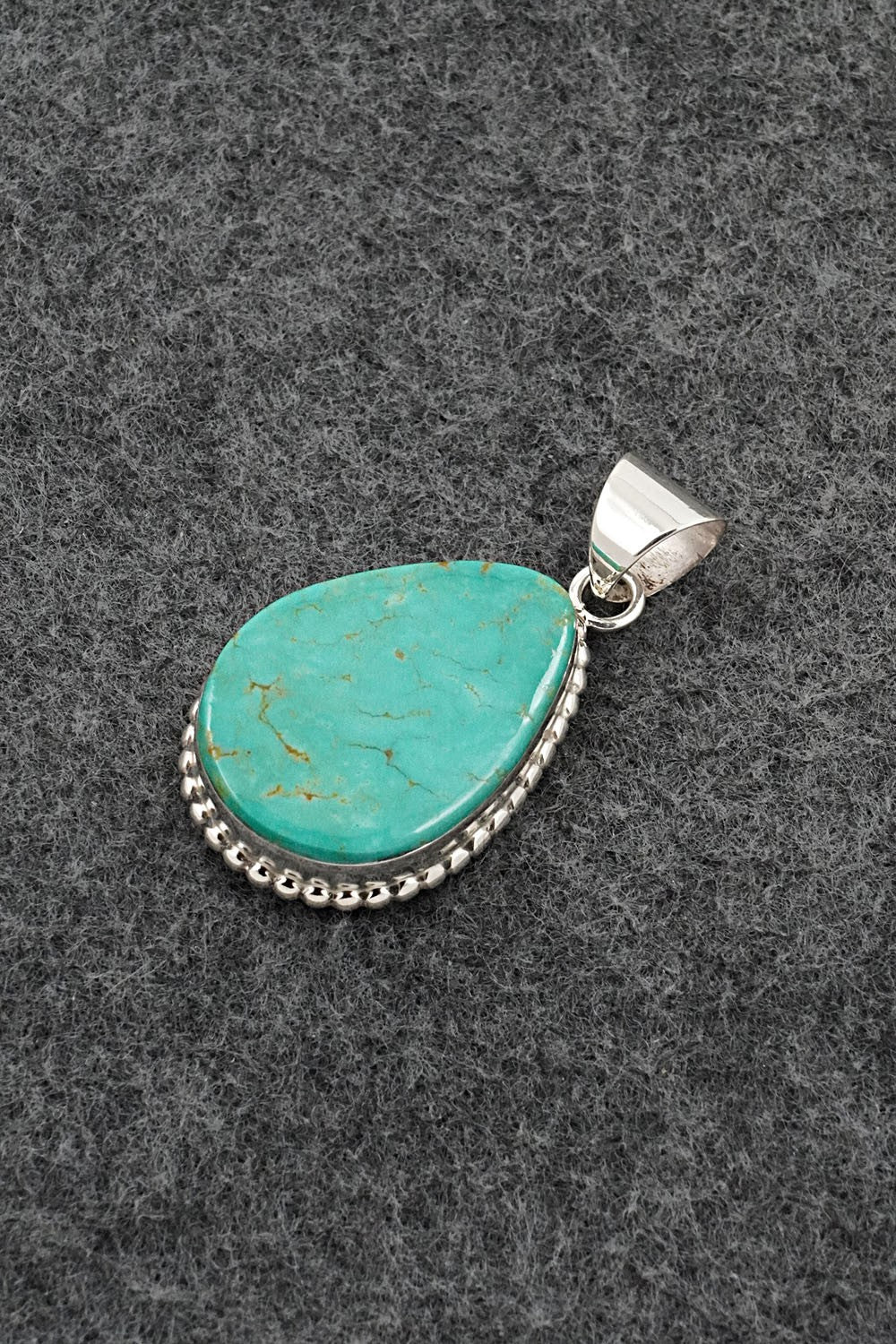 Turquoise & Sterling Silver Pendant - Larry Castillo