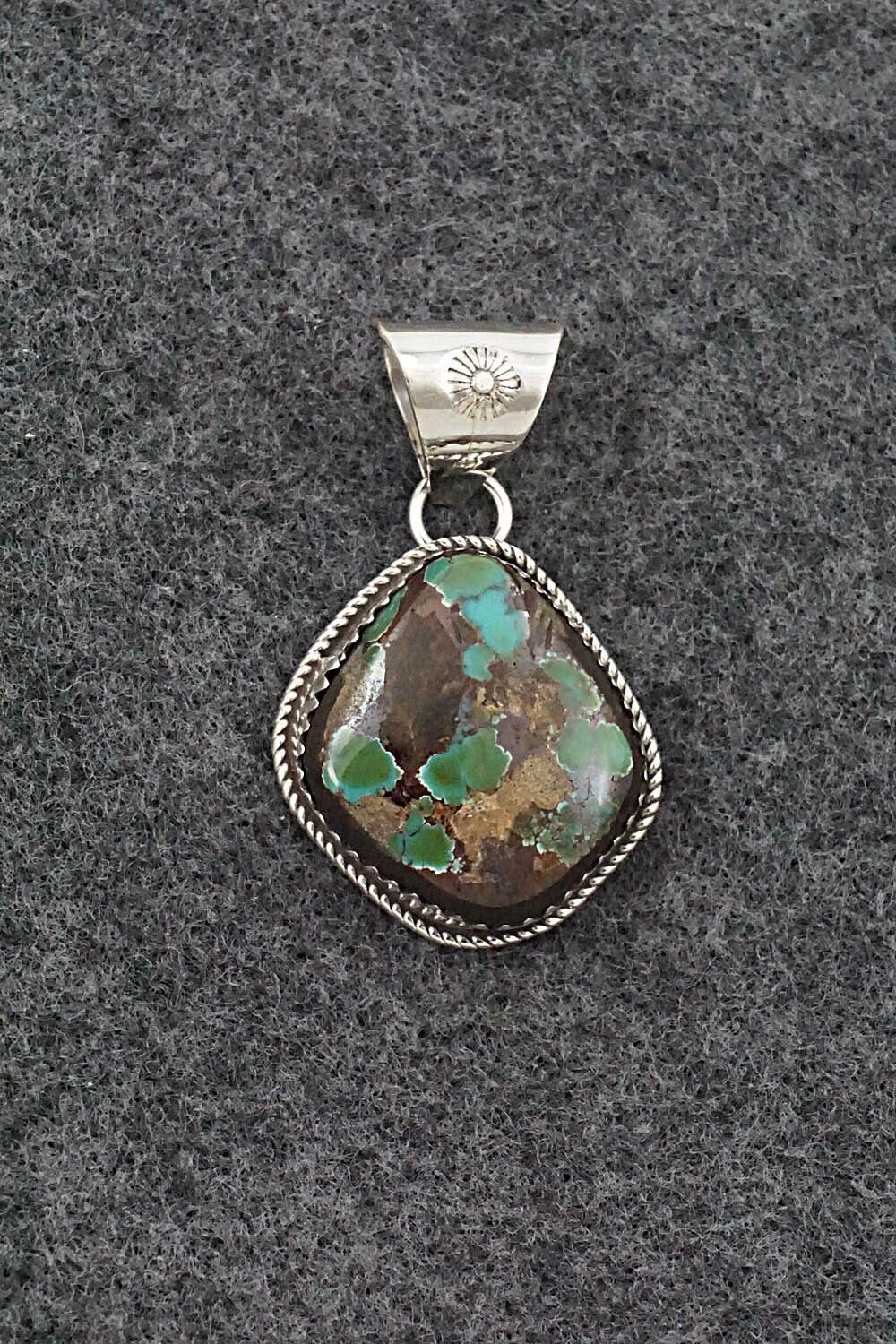 Turquoise & Sterling Silver Pendant - Ernest Hawthorne