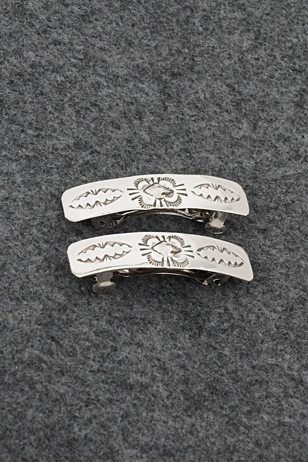 Sterling Silver Hair Barrettes - Bertha Begay