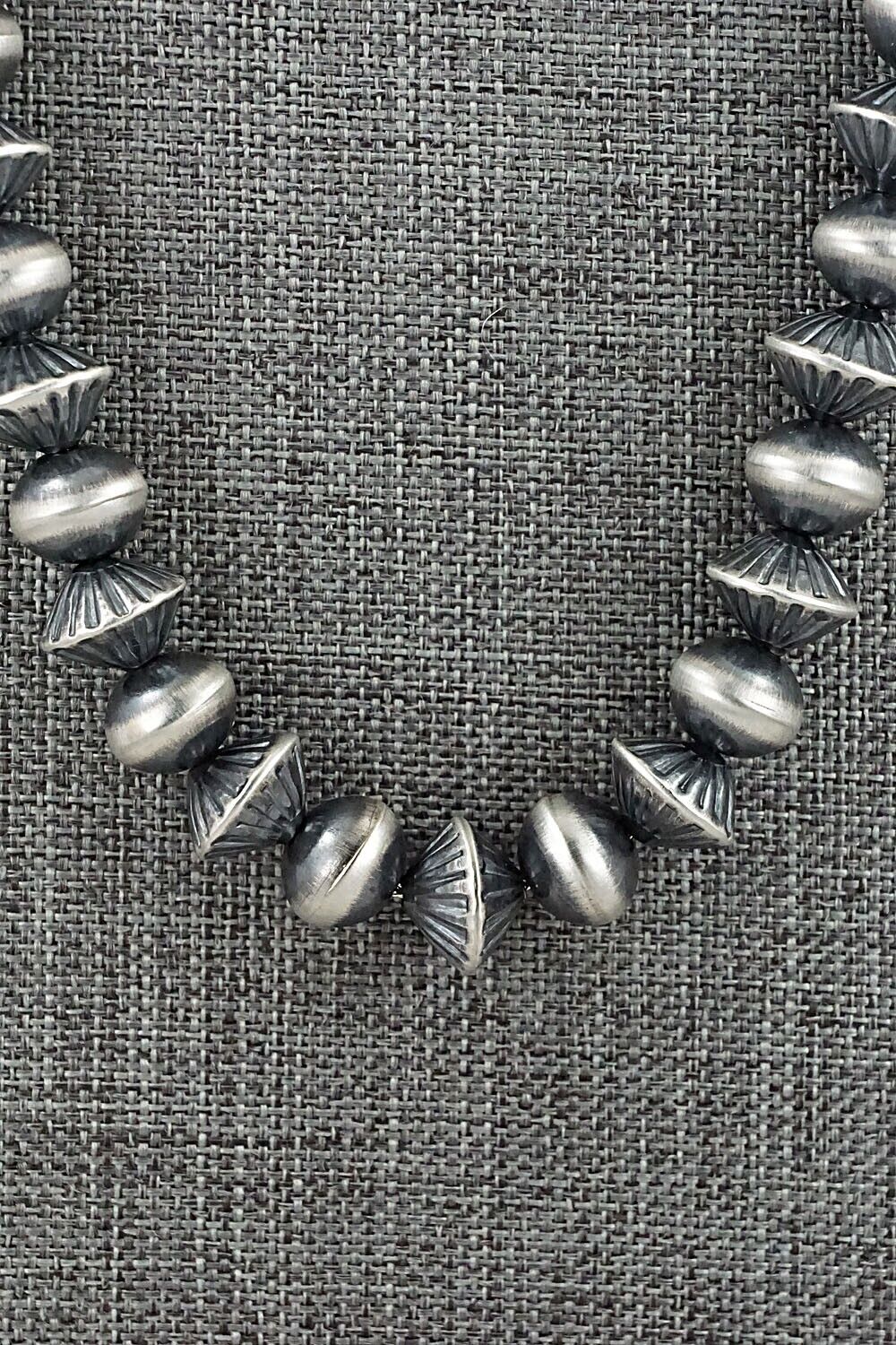 Sterling Silver Navajo Pearl Necklace 20" - Preston Haley