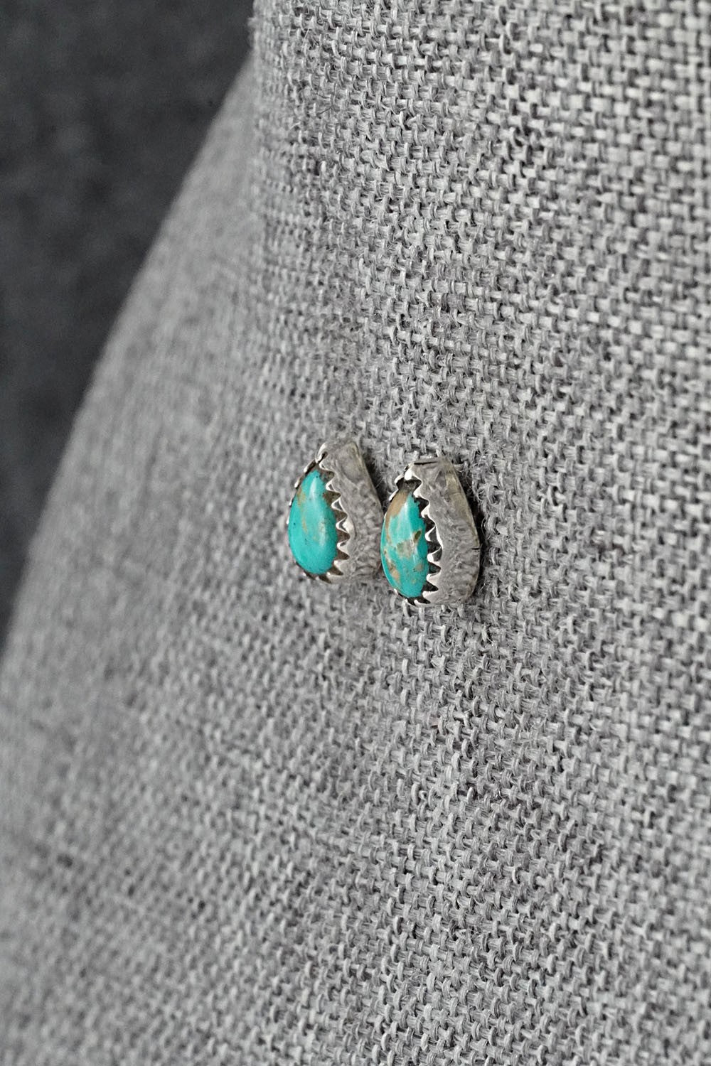 Turquoise & Sterling Silver Earrings - Gerald Joe