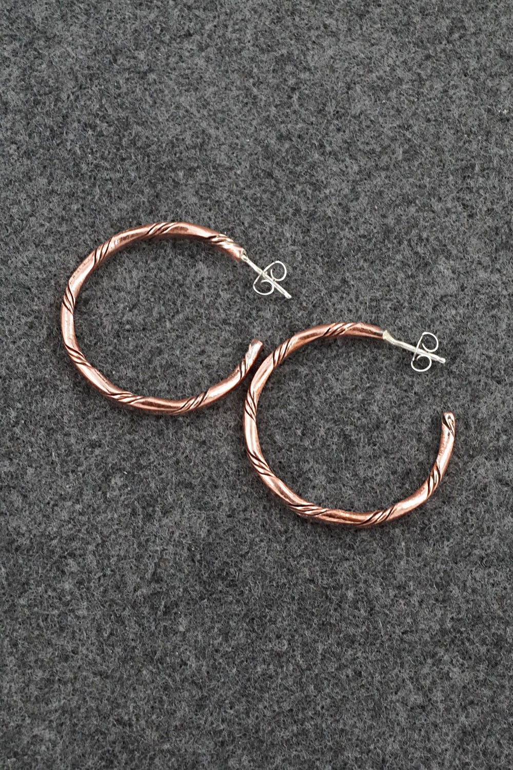 Copper Hoop Earrings - Elaine Tahe