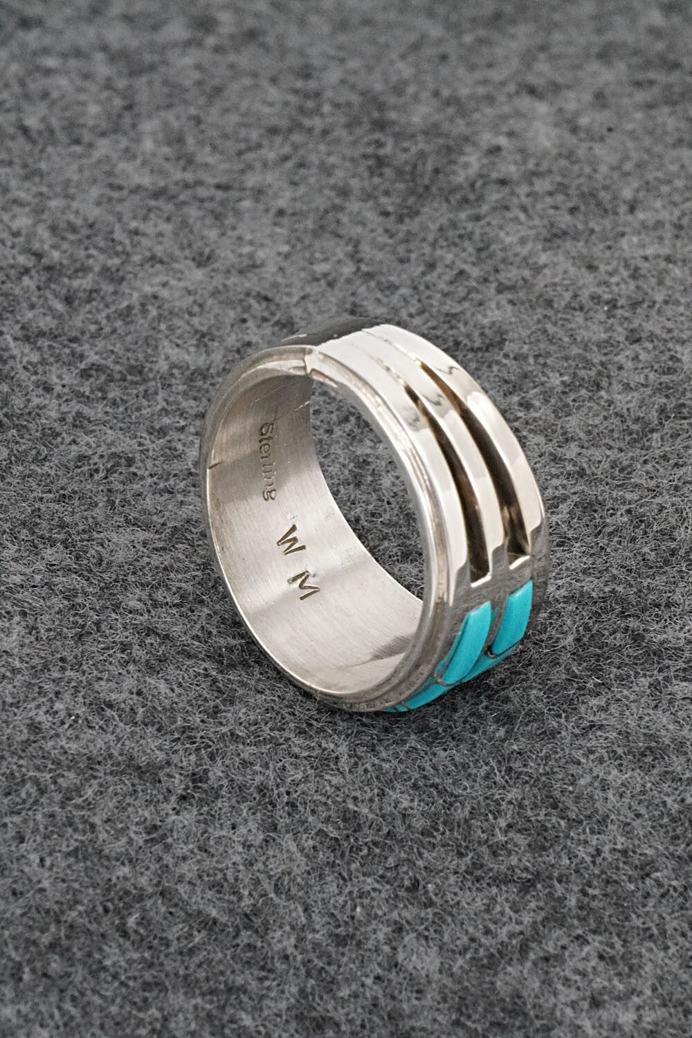 Turquoise & Sterling Silver Ring - Wilbert Muskett Jr. - Size 8
