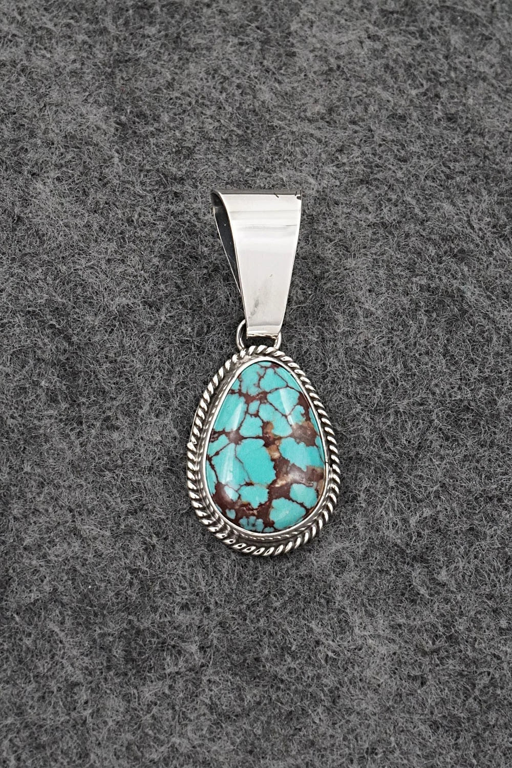 Turquoise & Sterling Silver Pendant - Eugene Gruber