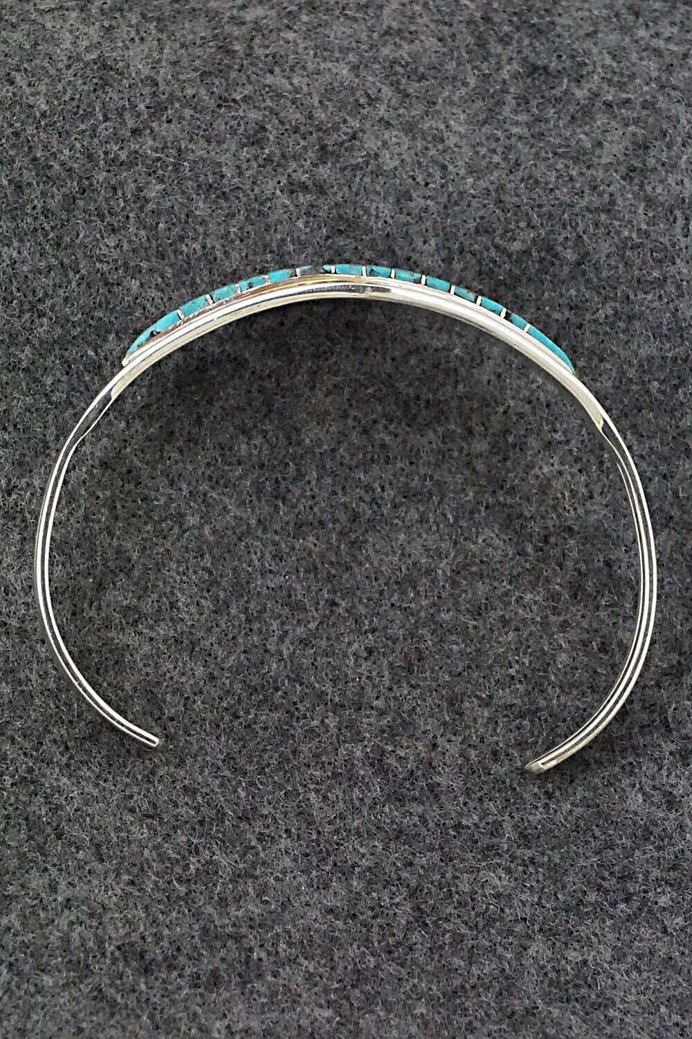 Turquoise & Sterling Silver Inlay Bracelet - Marvin Luarkie