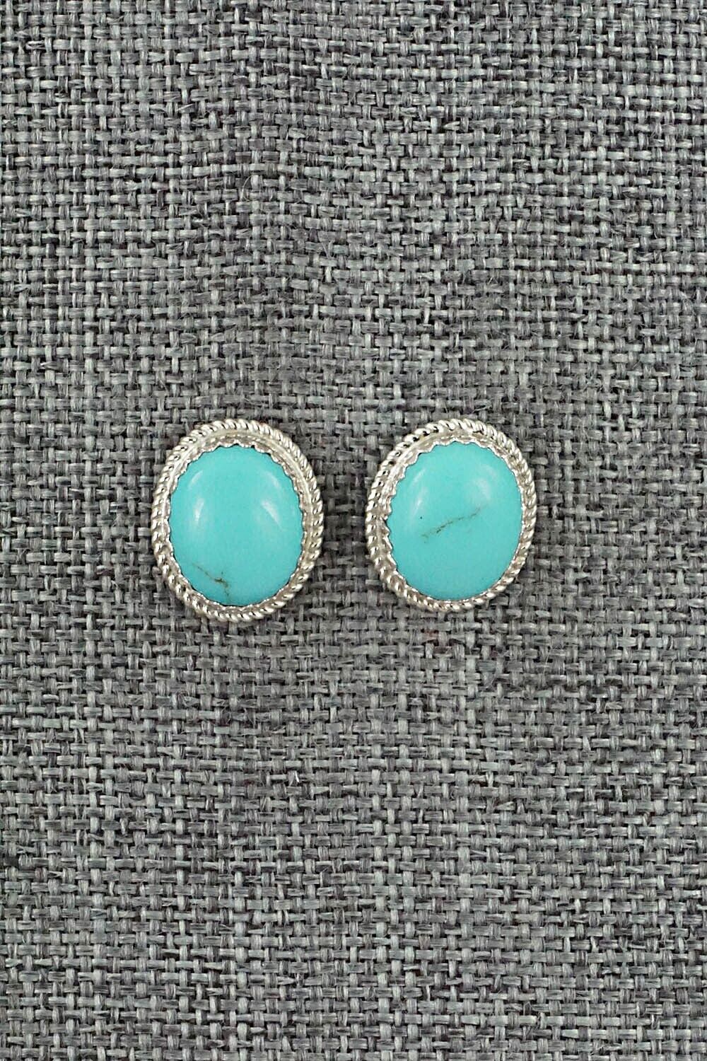 Turquoise and Sterling Silver Earrings - Sally Arviso