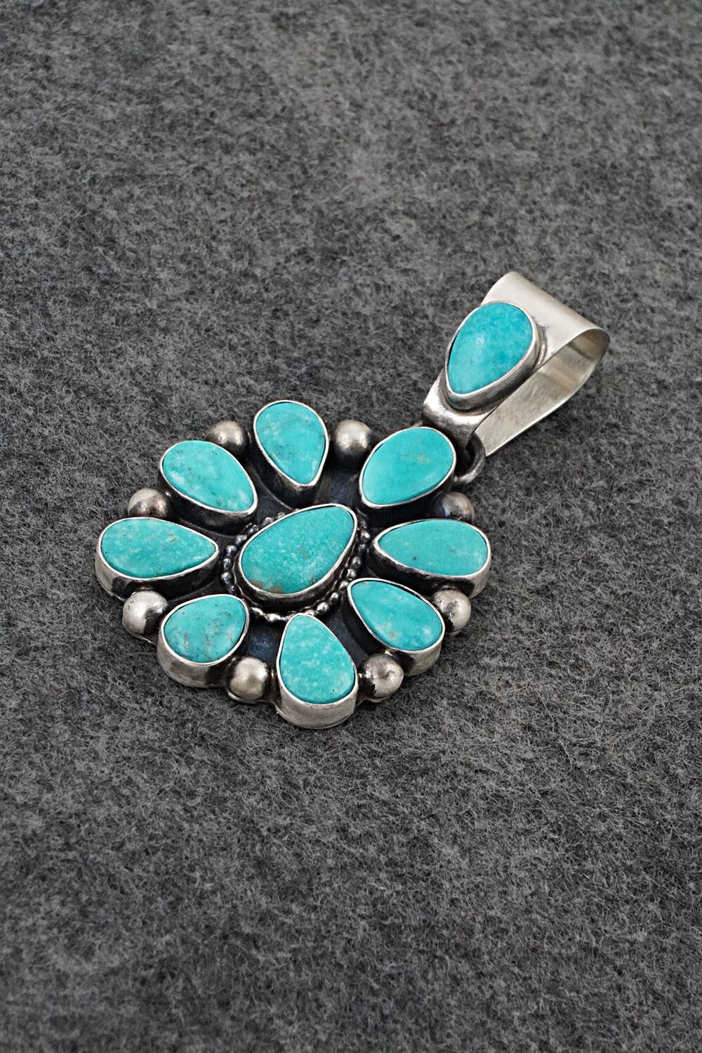 Turquoise & Sterling Silver Pendant - Kathleen Livingston