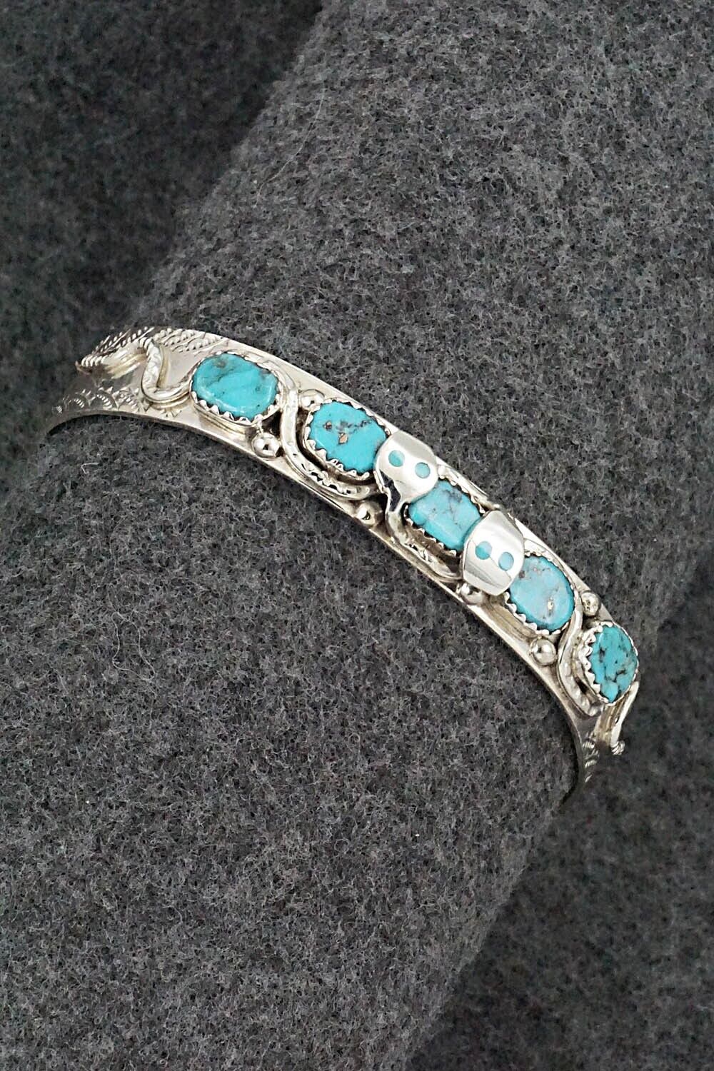 Turquoise & Sterling Silver Bracelet - Joy Calavaza
