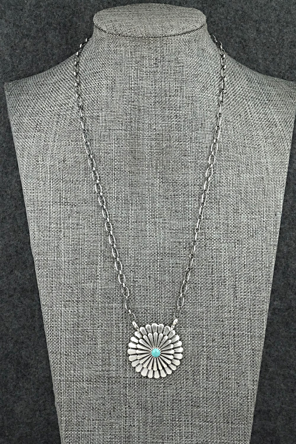 Turquoise & Sterling Silver Necklace - Sheldon Mariano