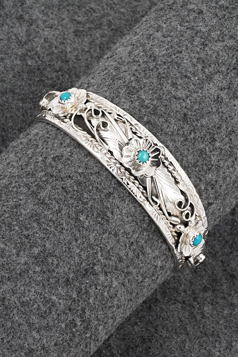 Turquoise & Sterling Silver Bracelet - Bessie Joe