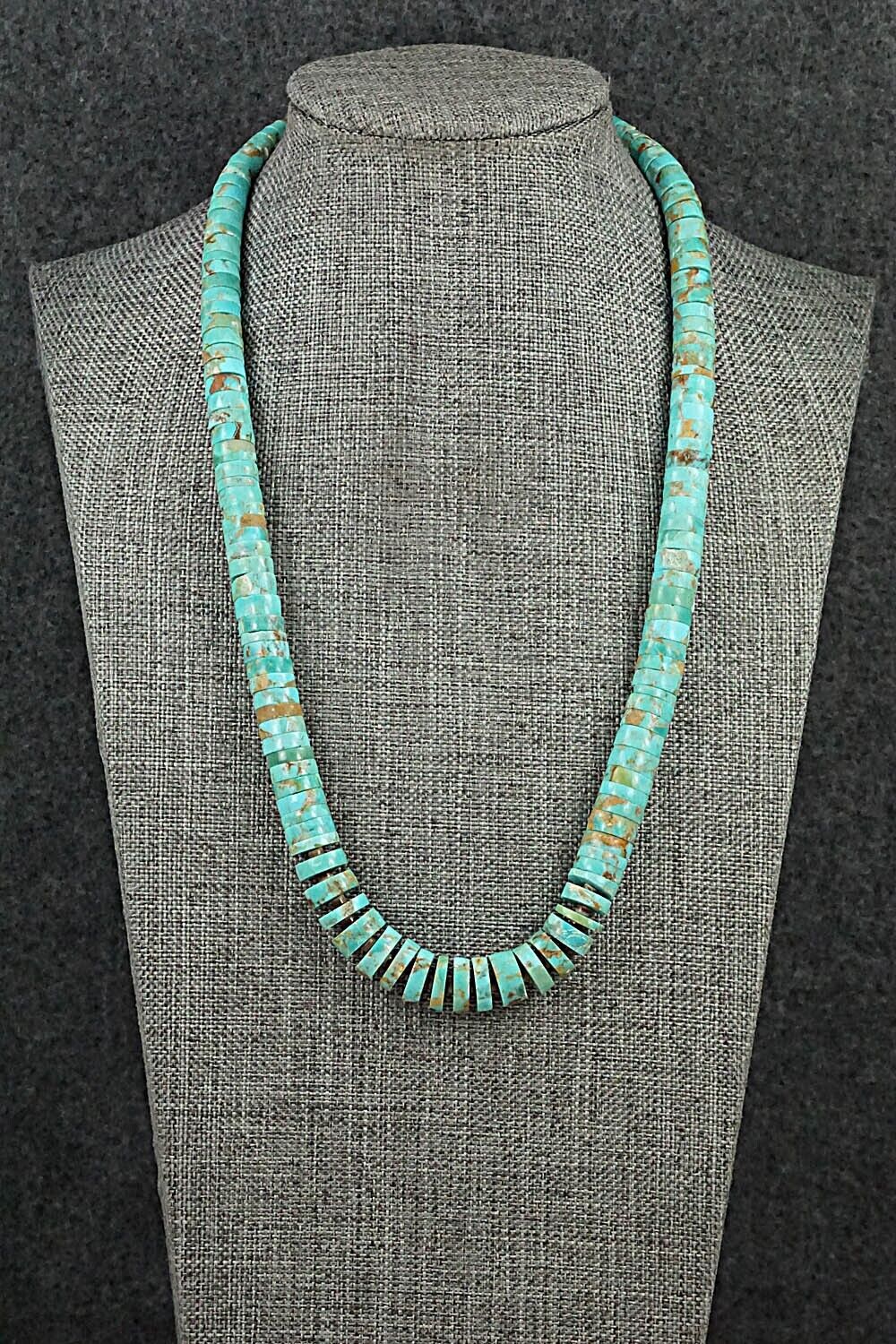 Turquoise & Sterling Silver Necklace - Joe Garcia