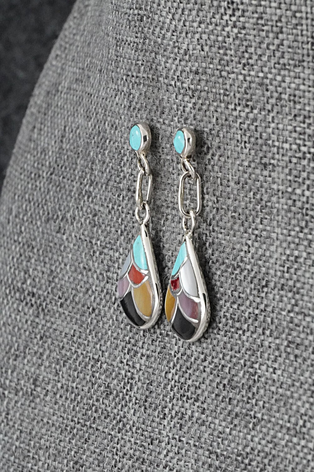 Multi-Stone & Sterling Silver Earrings - Orena Leekya
