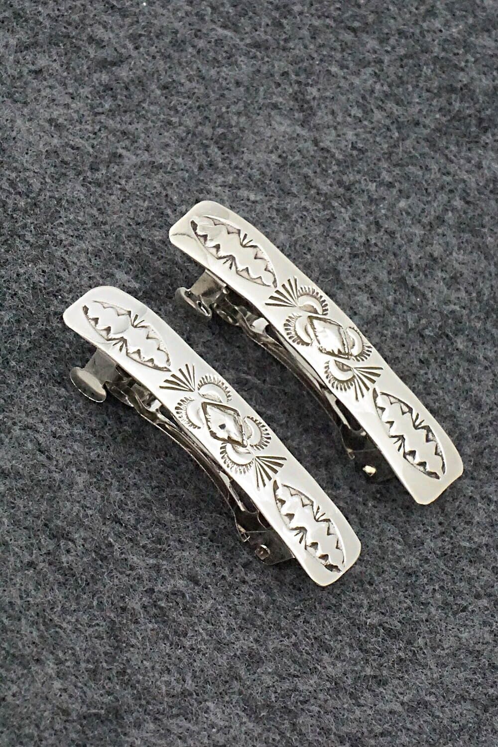 Sterling Silver Hair Barrettes - Bertha Blackgoat