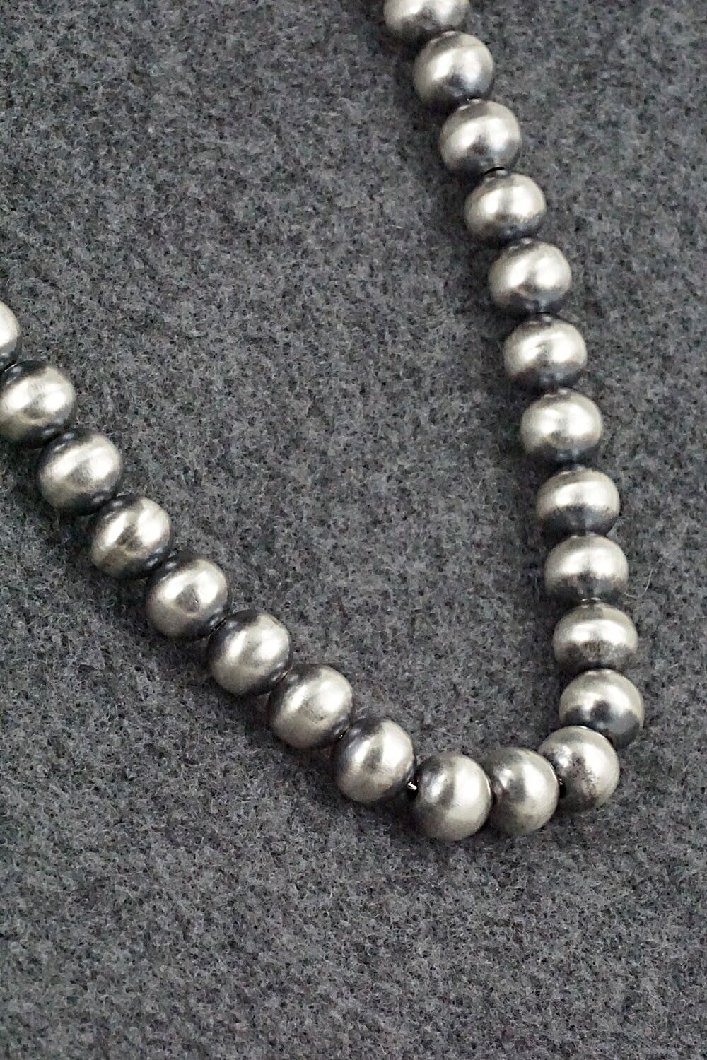 Sterling Silver Navajo Pearl Necklace 72" - Bryannen Halwood