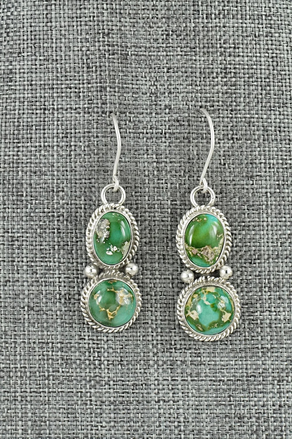 Turquoise & Sterling Silver Earrings - Eugene Gruber