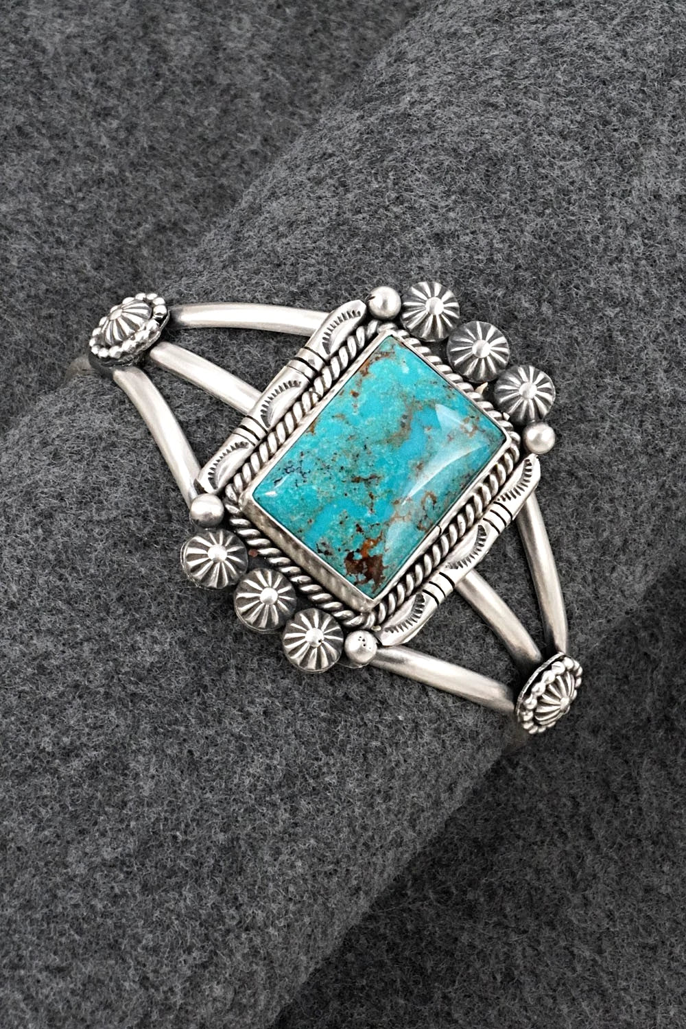 Turquoise & Sterling Silver Bracelet - Michael Calladitto