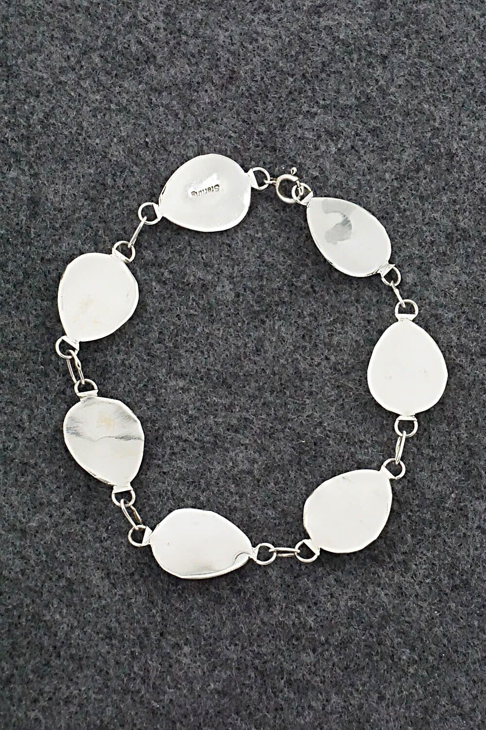 Turquoise & Sterling Silver Link Bracelet - Gaynell Parker