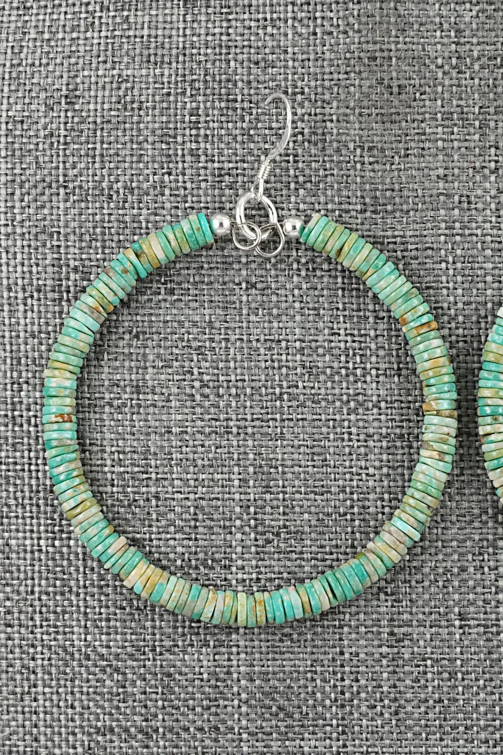 Turquoise & Sterling Silver Earrings - Doreen Jake