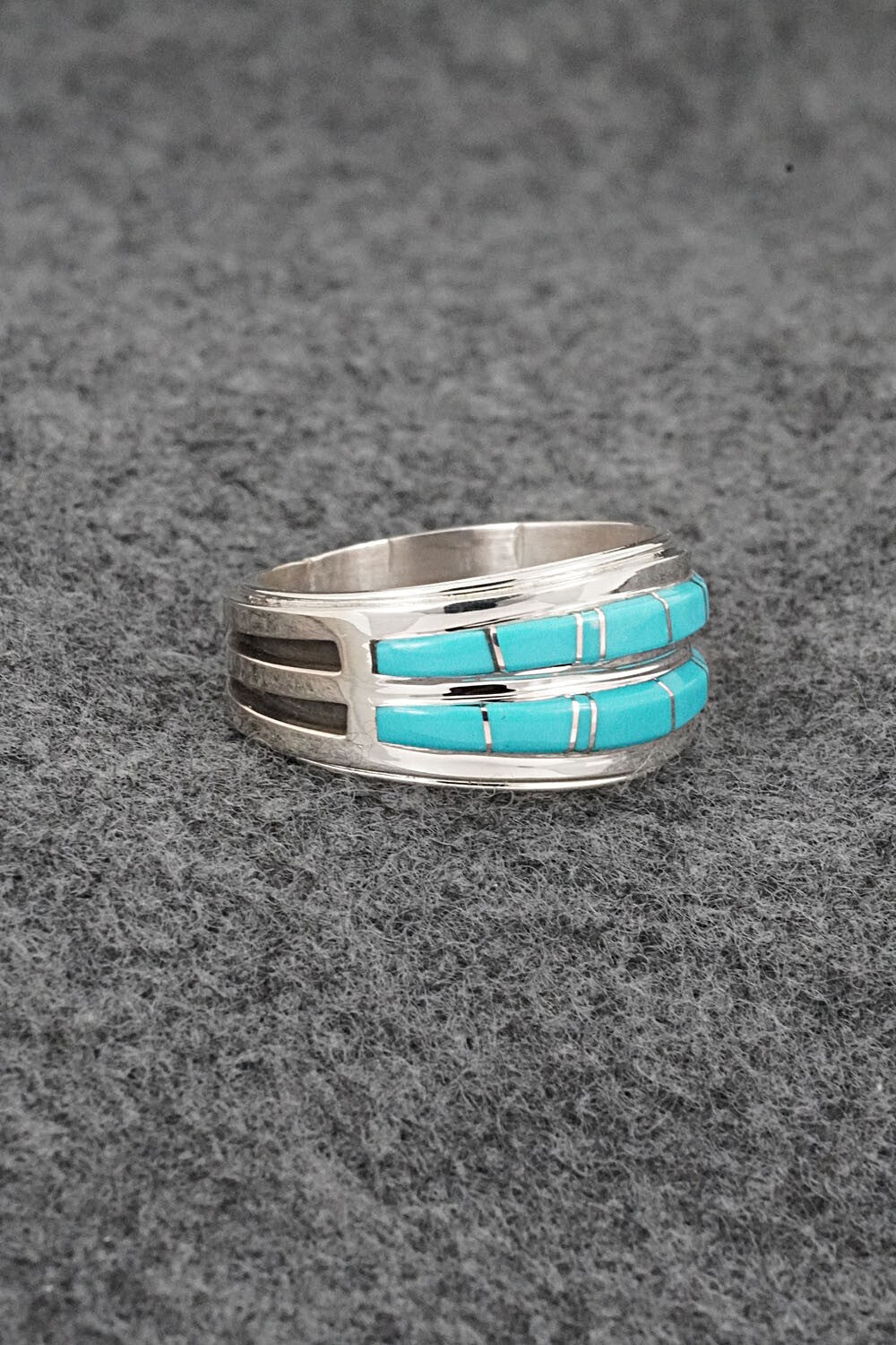 Turquoise & Sterling Silver Ring - Wilbert Muskett Jr. - Size 9.5