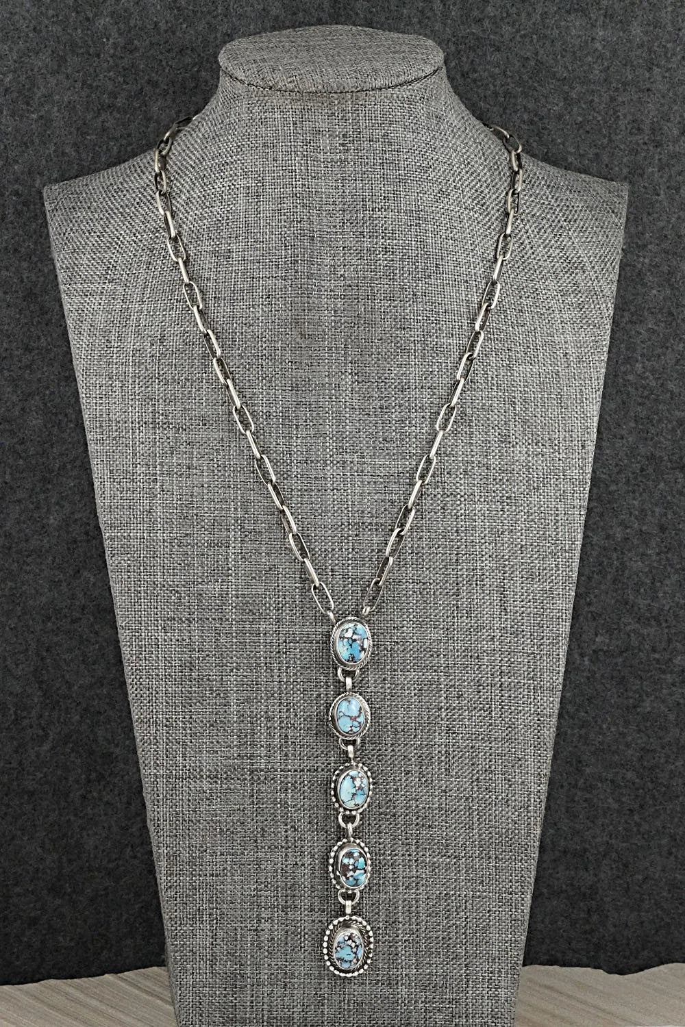 Turquoise & Sterling Silver Necklace - Bobby Johnson