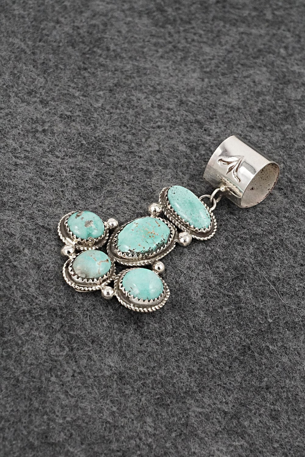 Turquoise & Sterling Silver Pendant - Ernest Hawthorne