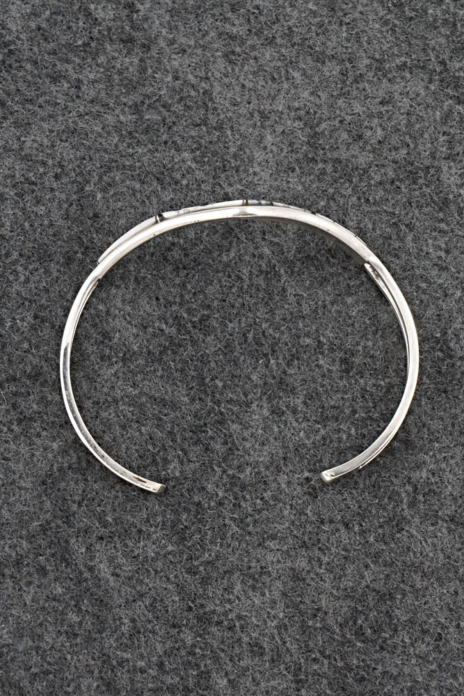 White Buffalo & Sterling Silver Inlay Bracelet - Jamie Johnson