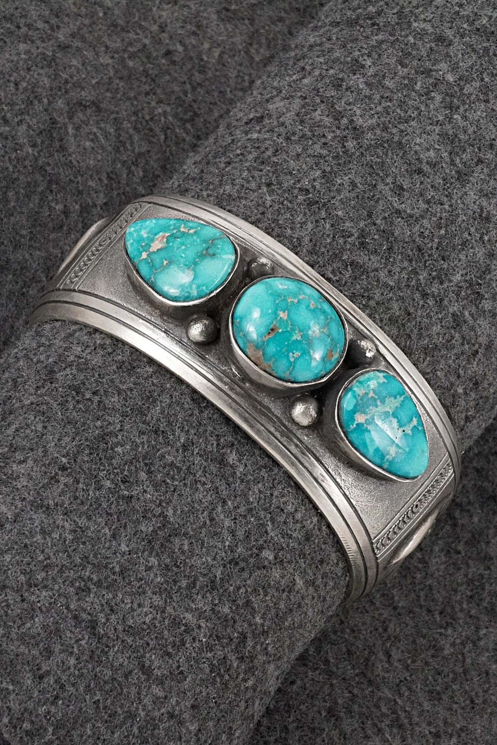 Turquoise & Sterling Silver Bracelet - Charlie John