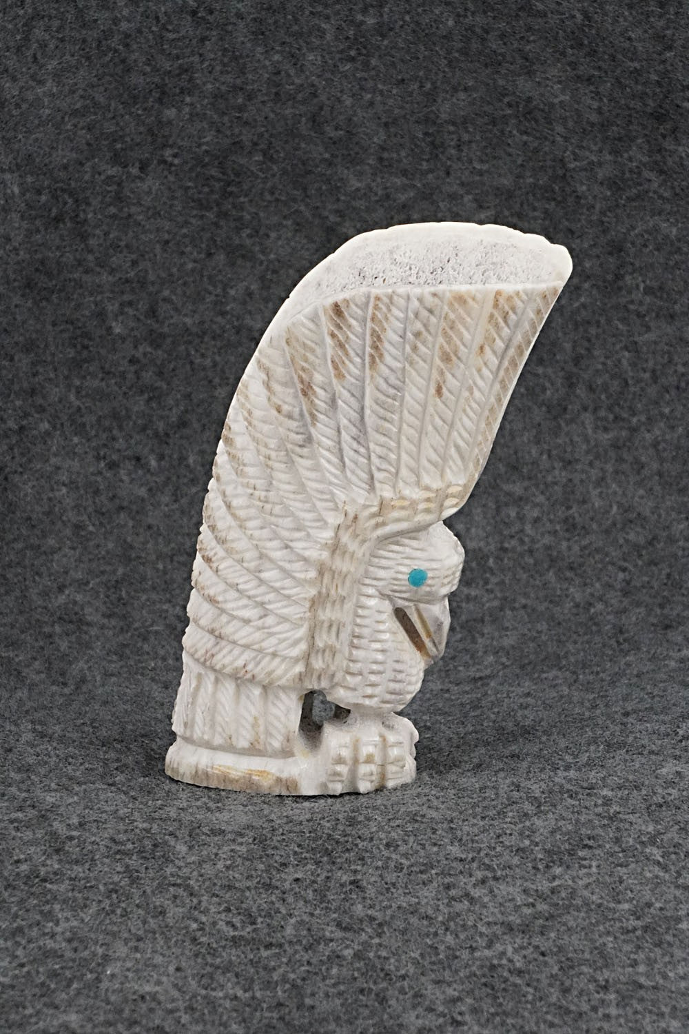 Eagle Zuni Fetish Carving - Garrick Weeka