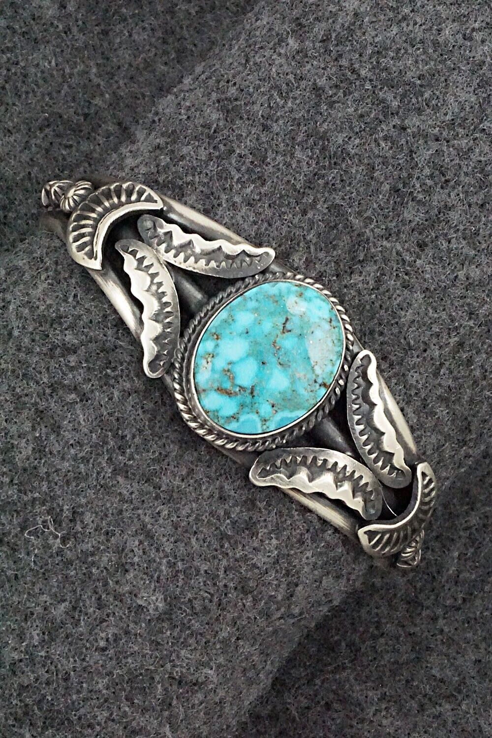 Turquoise & Sterling Silver Bracelet - Gilbert Tom