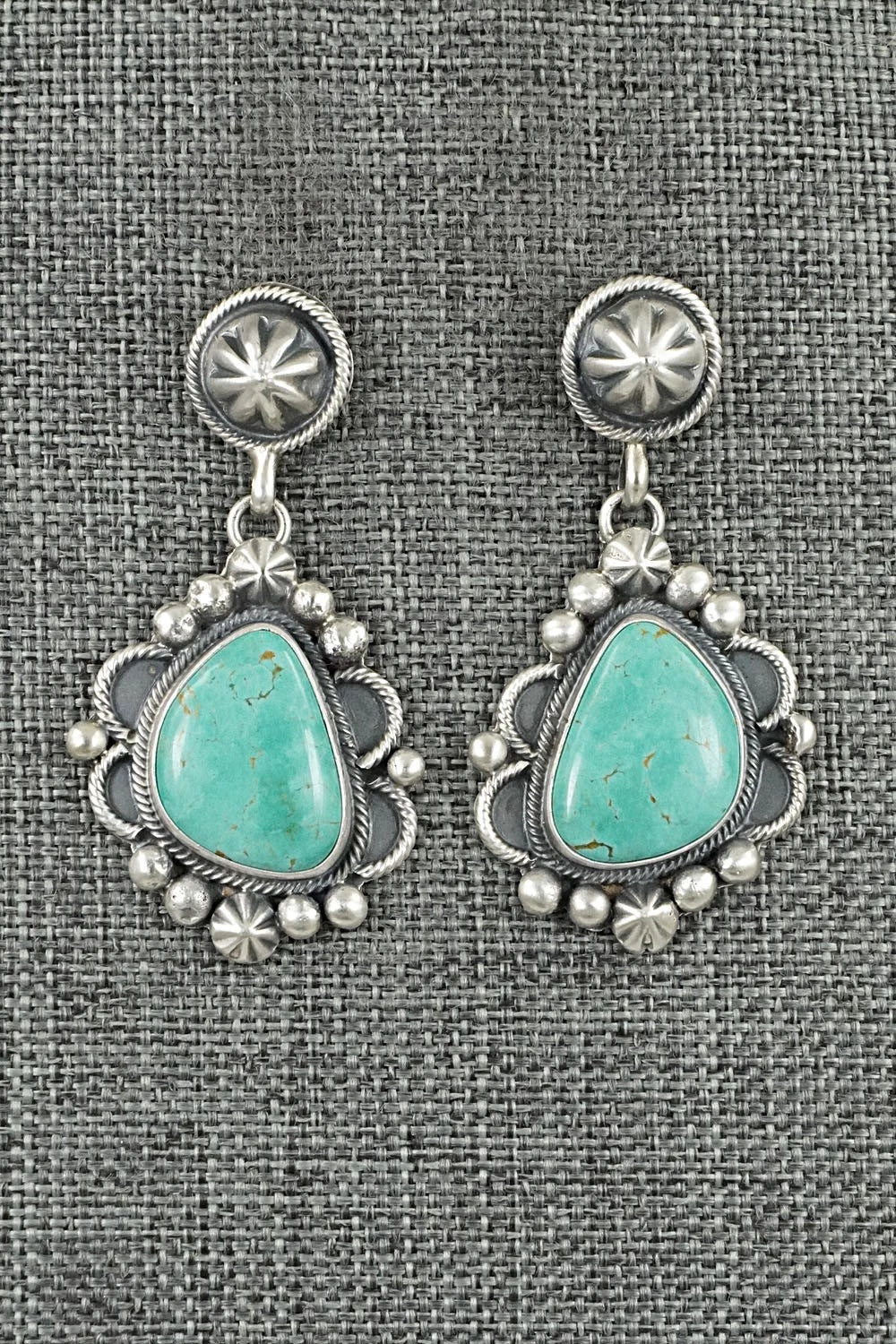 Turquoise & Sterling Silver Earrings - Darrin Livingston