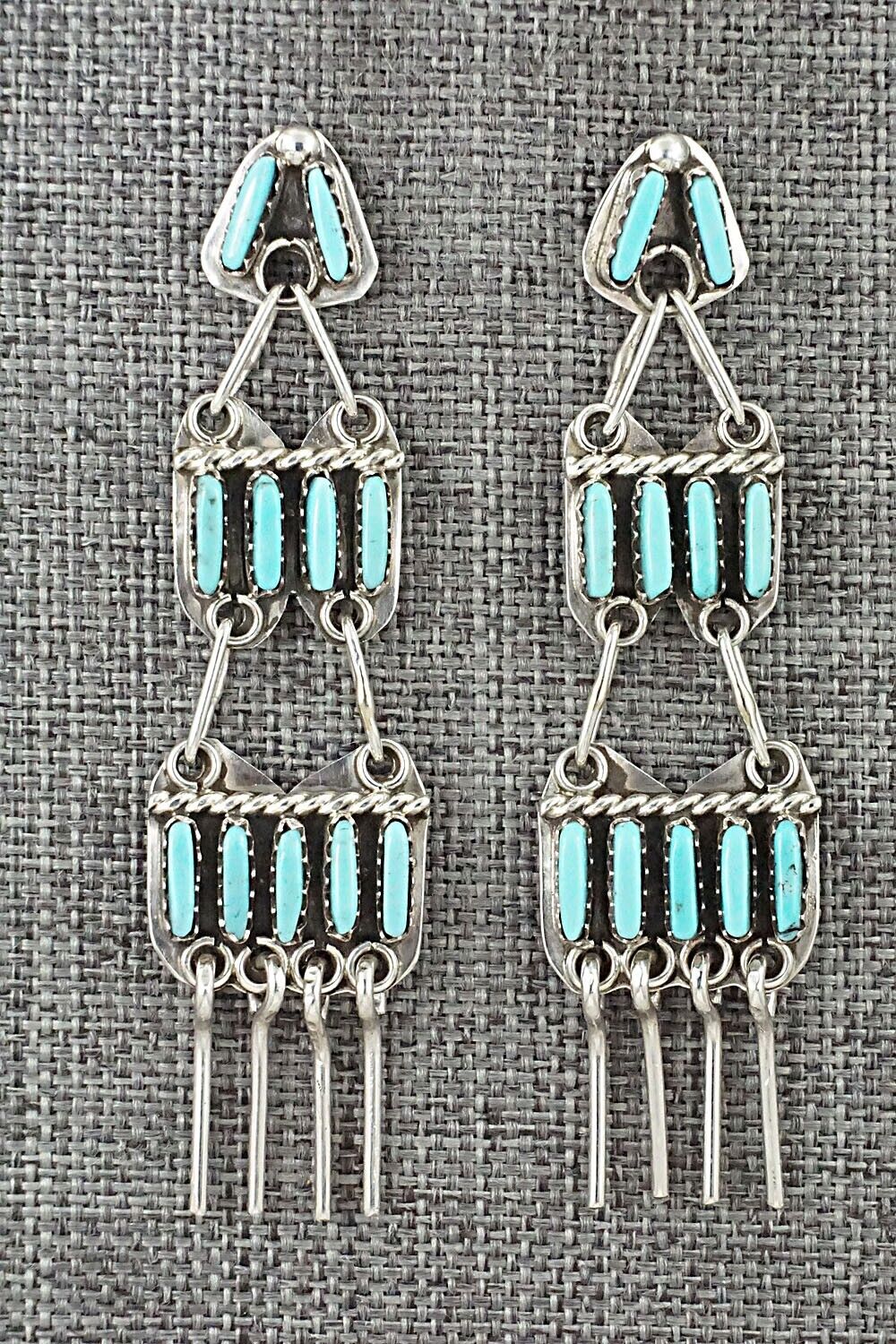 Turquoise & Sterling Silver Earrings - Charlie John
