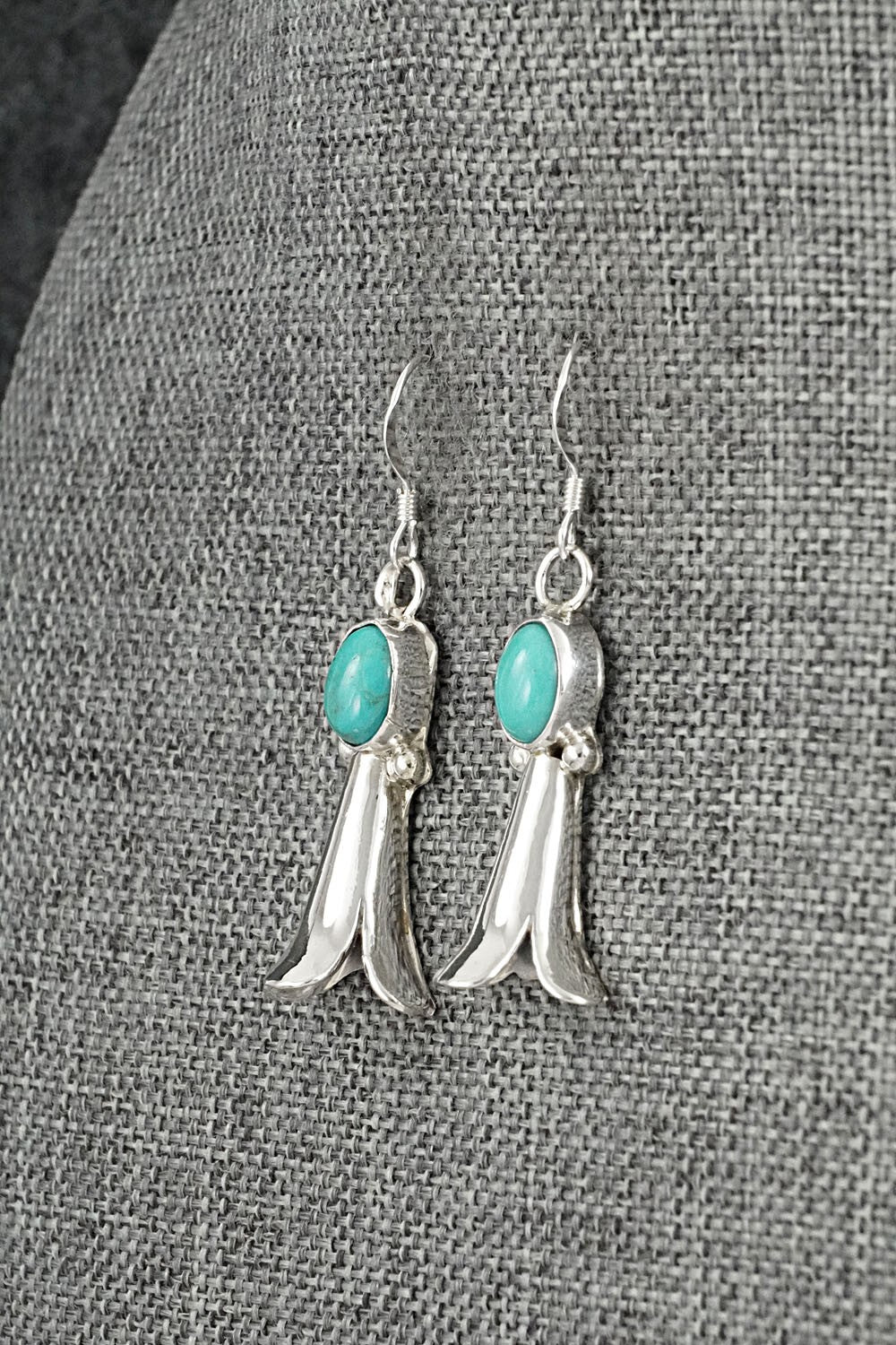 Turquoise & Sterling Silver Earrings - Robinson Martinez