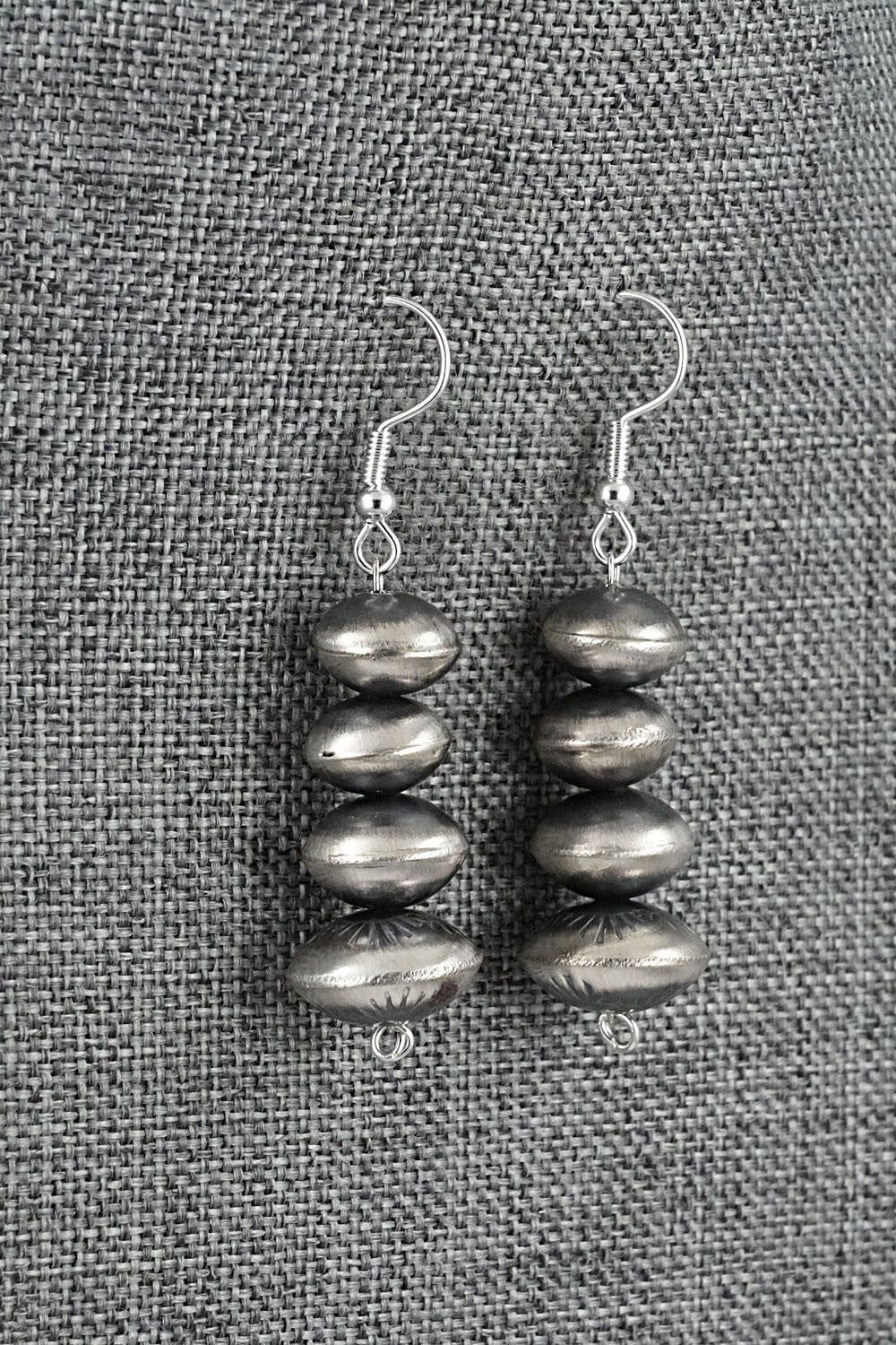 Sterling Silver Navajo Pearl Earrings - Angeline Miller