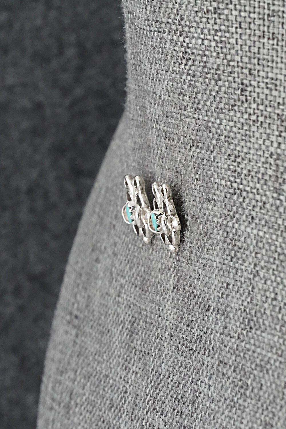 Turquoise & Sterling Silver Earrings - Carrie Wasela
