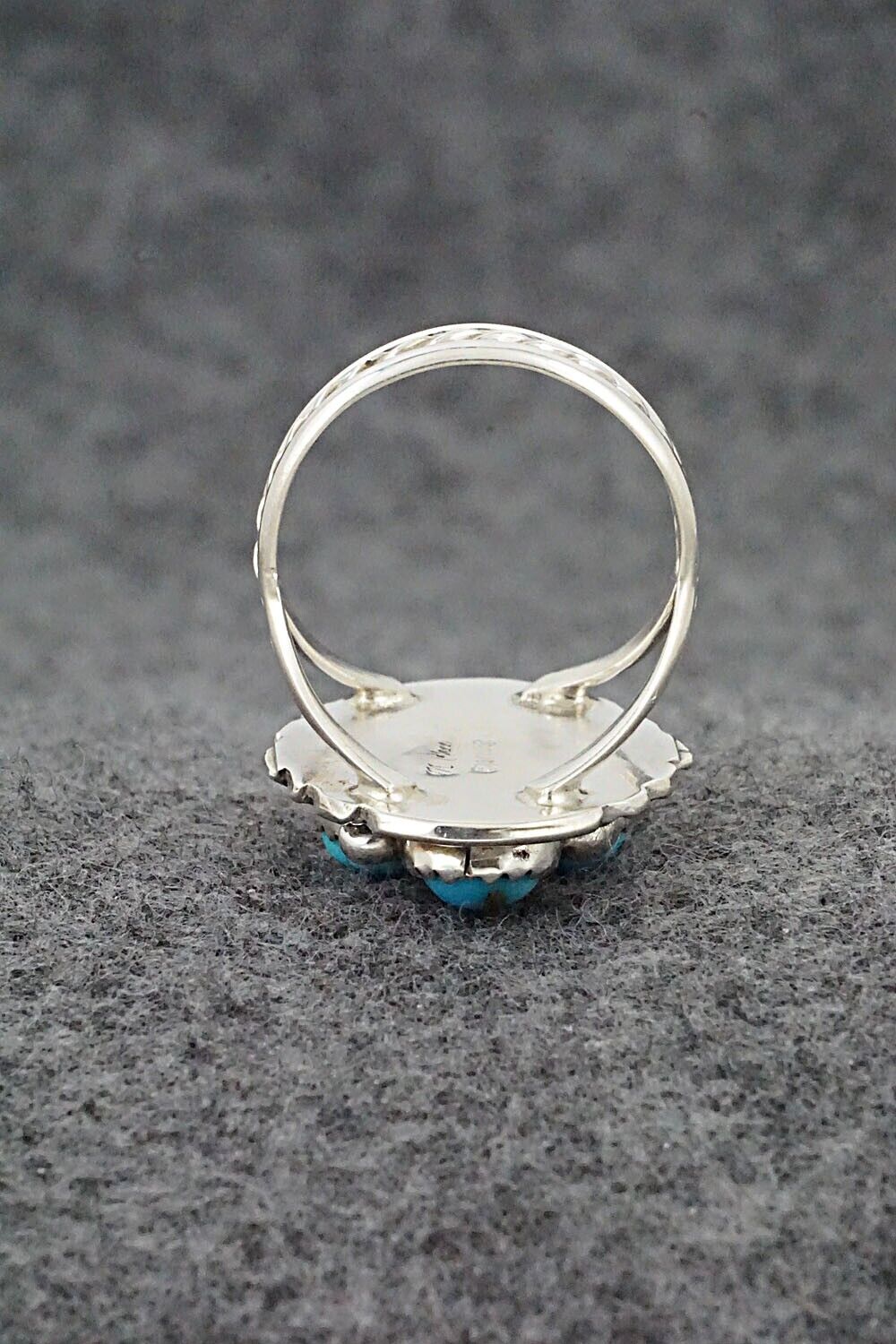 Turquoise & Sterling Silver Ring - Melvin Chee - Size 9