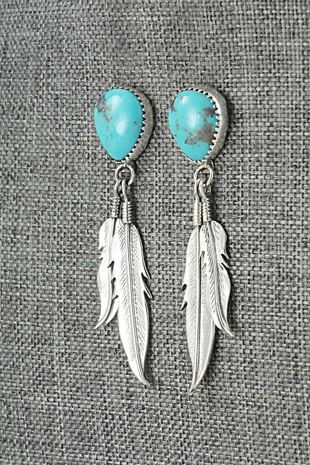 Turquoise & Sterling Silver Earrings - Letricia Largo
