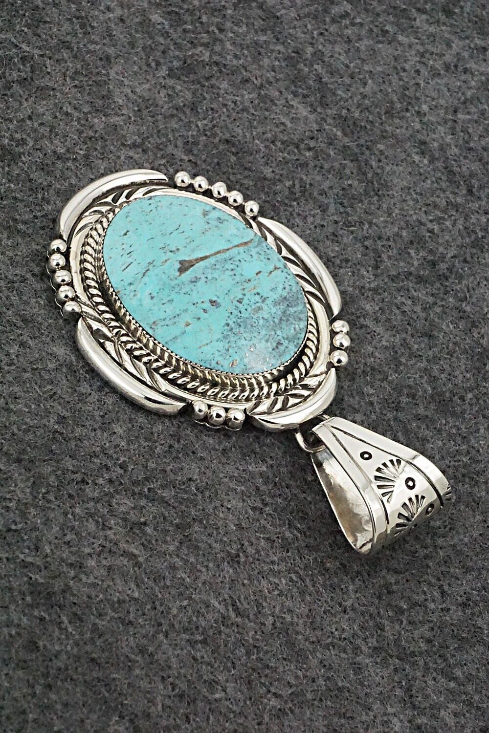 Turquoise & Sterling Silver Pendant - Emerson Delgarito