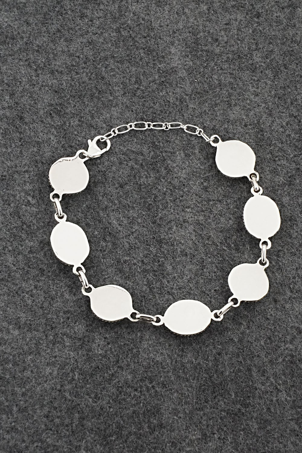 Turquoise & Sterling Silver Link Bracelet - Arlene Lewis