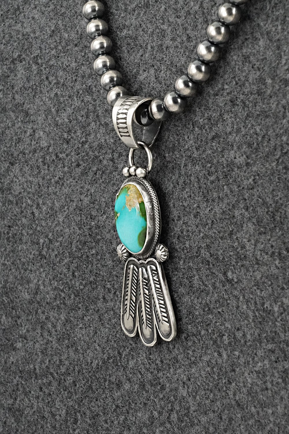 Turquoise & Sterling Silver Necklace - Verley Betone