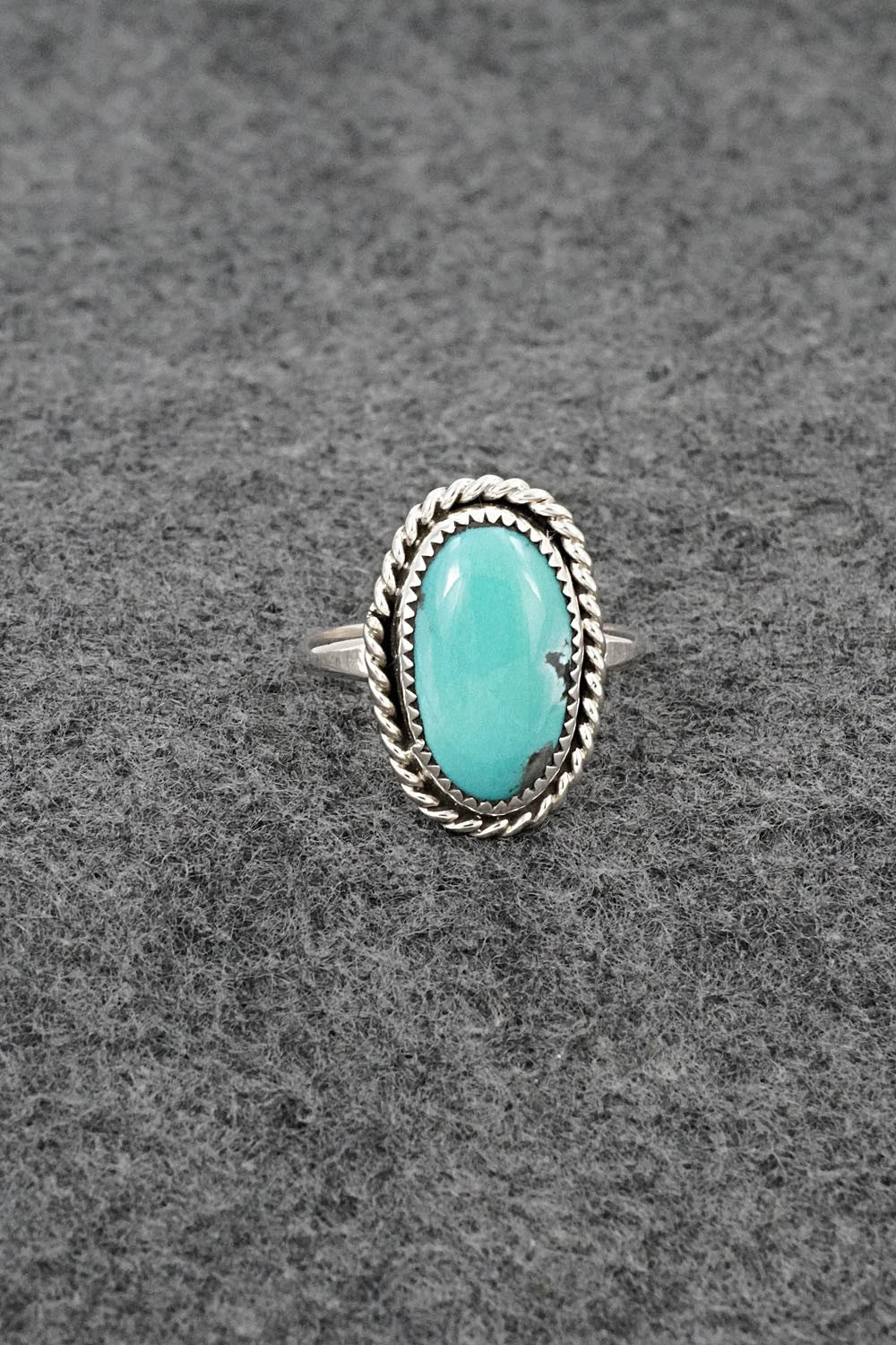 Turquoise & Sterling Silver Ring - Darius Arviso - Size 8.25