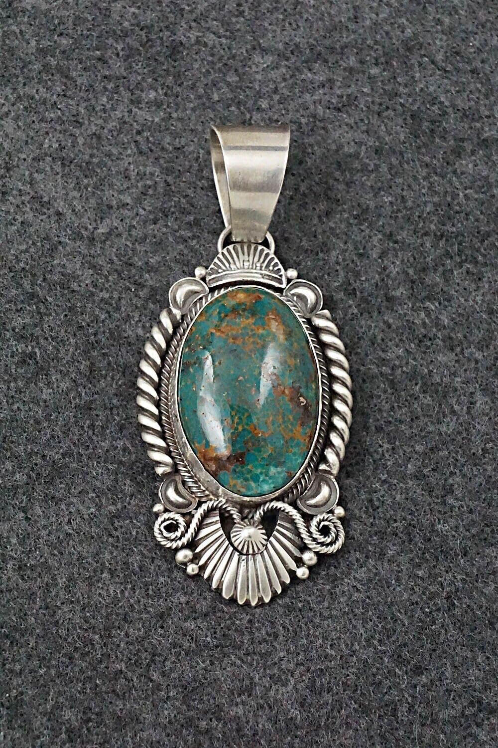 Turquoise and Sterling Silver Pendant - Derrick Gordon