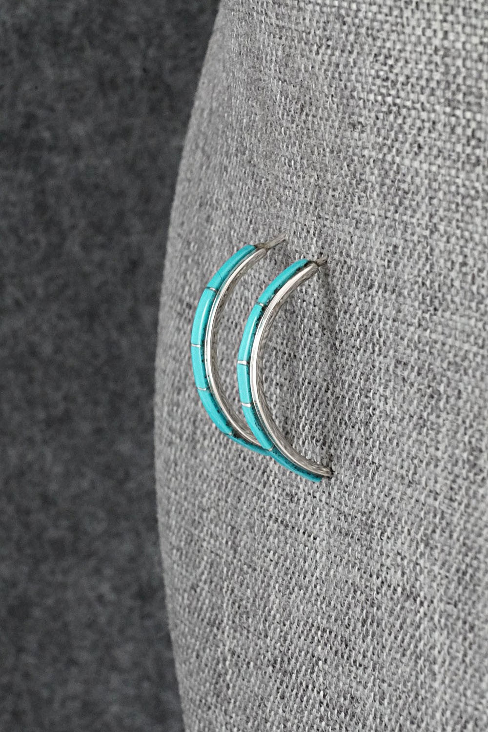 Turquoise & Sterling Silver Earrings - Nathaniel Johnson