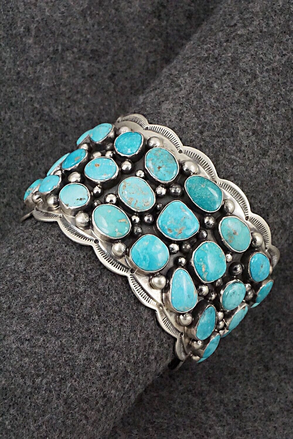 Turquoise & Sterling Silver Bracelet - Tom Lewis