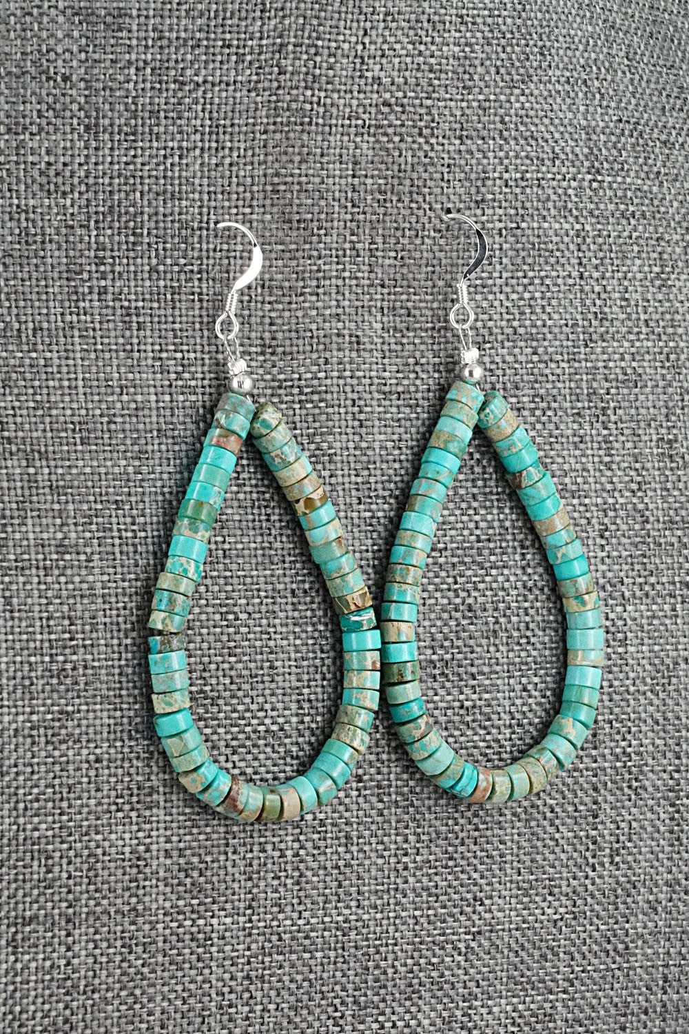 Turquoise & Sterling Silver Earrings - Doreen Jake