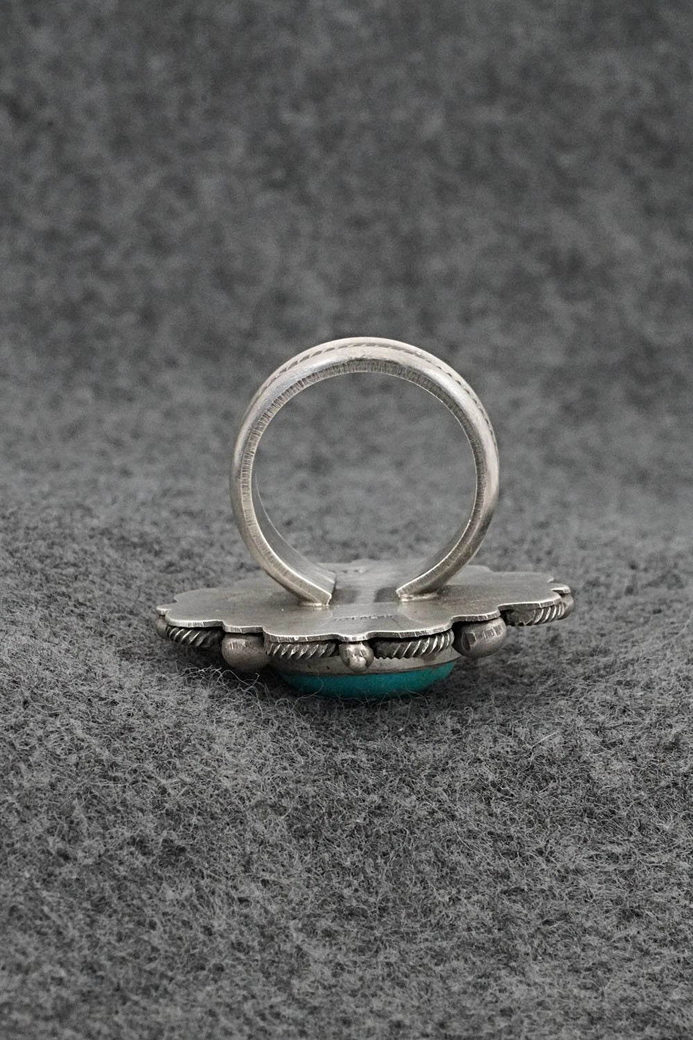 Turquoise & Sterling Silver Ring - Michael Calladitto - Size 8