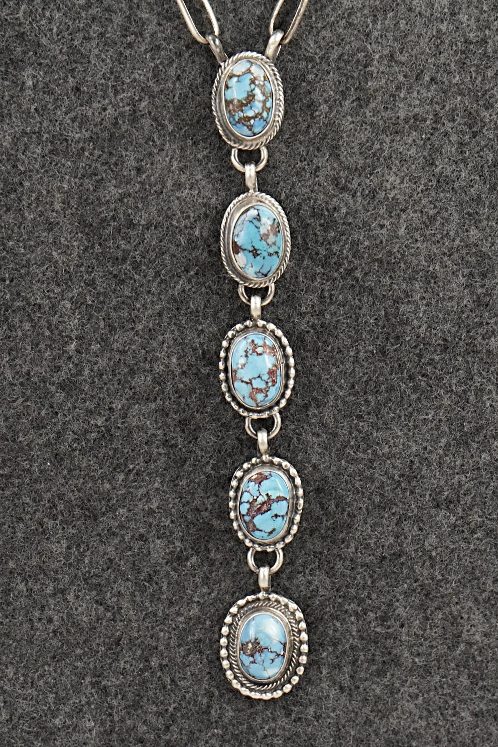 Turquoise & Sterling Silver Necklace - Bobby Johnson