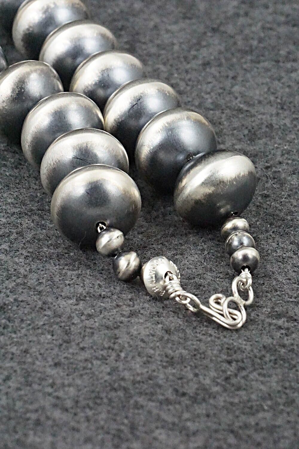 Sterling Silver Navajo Pearl Necklace 26" - Bryannen Halwood