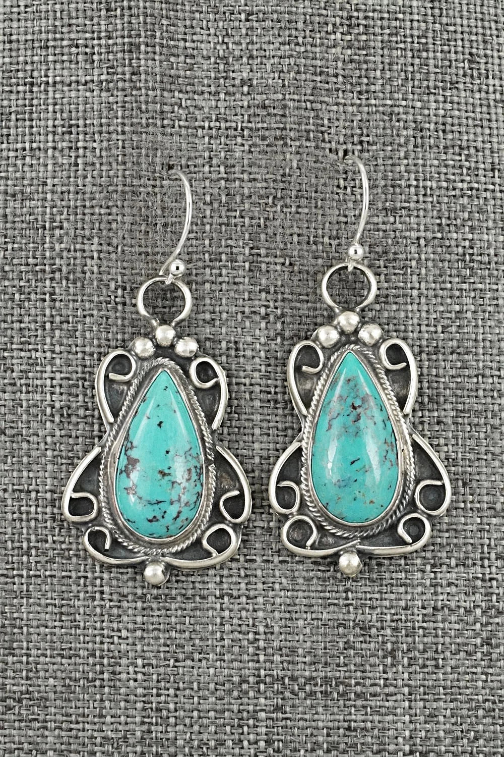 Turquoise & Sterling Silver Earrings - Kobe Martinez