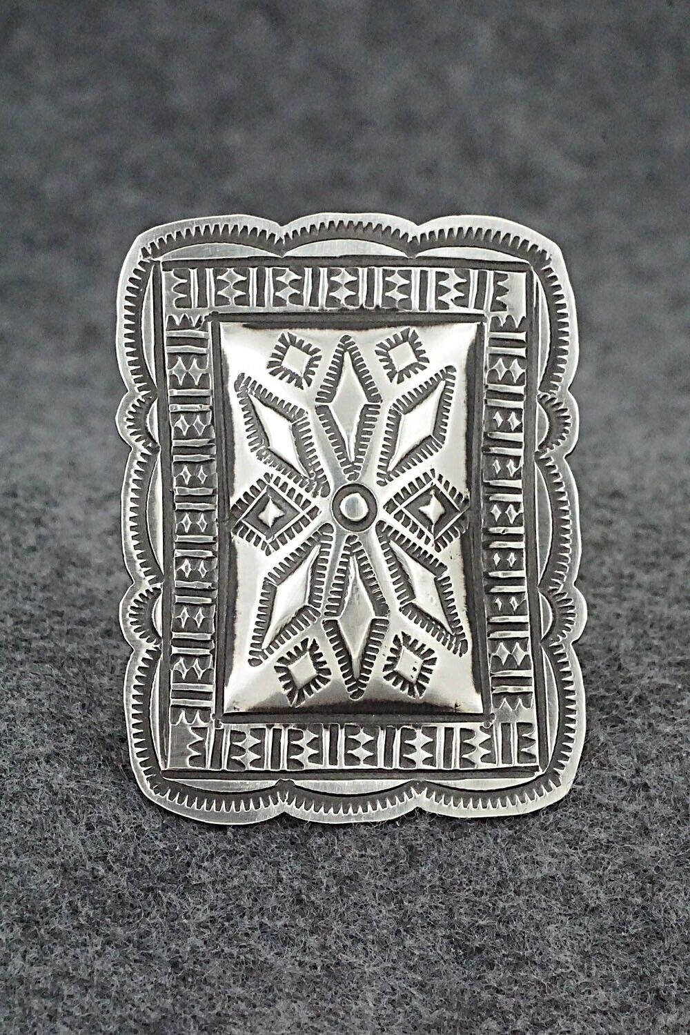Sterling Silver Ring - Leander Tahe - Size 8 Adj.